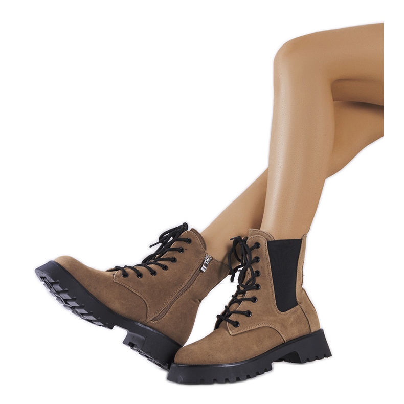 Beige Swinford-Stiefel