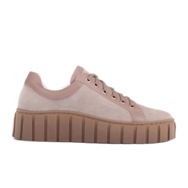 Marco Shoes Zunehmende Turnschuhe mit dickerem Boden beige