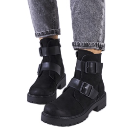 Schwarze Stiefel aus Öko-Wildleder von Leurbost