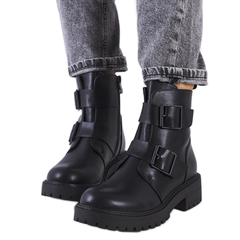 Schwarze Leurbost-Öko-Lederstiefel