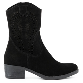 Olivier Durchbrochene Damen High Heels Angela schwarze Stiefel Olivier Durchbrochene Damen High Heels Angela schwarze Stiefel