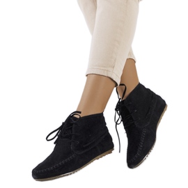 Schwarze Lalo Öko-Wildlederstiefel