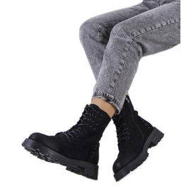 Schwarze Stiefel aus Öko-Wildleder von Polperro