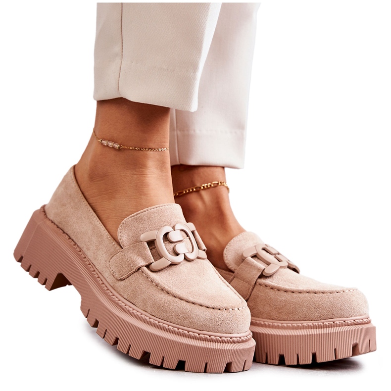 FB2 Damenschuhe mit Ornament Beige Leeza
