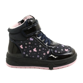 American Club American Boots Warme Stiefel XD66 Marineblau rosa