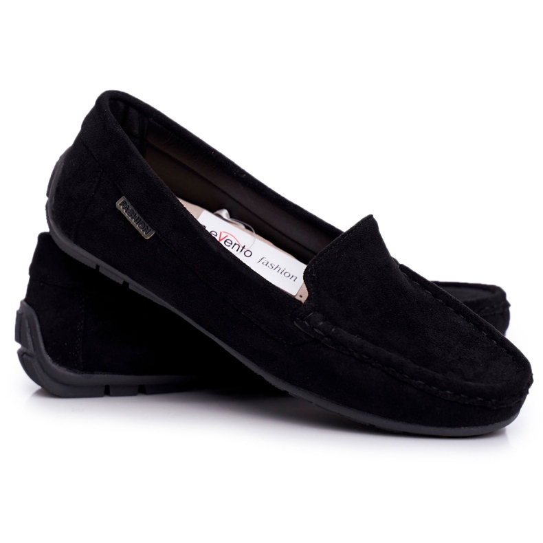 EVE Schwarze Loafer für Damen Wildleder Morreno