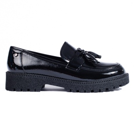 W. Potocki Schwarze Damenloafer aus Lackleder Potocki