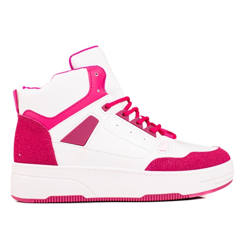 High-Top-Sneaker Shelovet für Damen in Weiß und Rosa