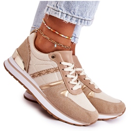 PG1 Gebundene klassische Damen Sportschuhe Beige Elenes