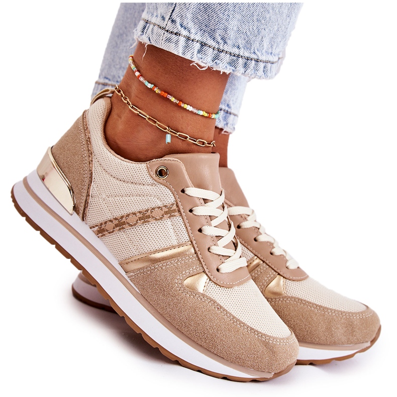 PG1 Gebundene klassische Damen Sportschuhe Beige Elenes