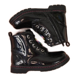 Schwarze Miss❤E-Stiefel für Mädchen, isoliert mit Schafwolle