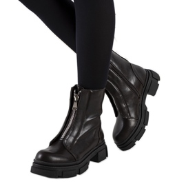 Braune Stiefel mit dekorativem Neal-Reißverschluss