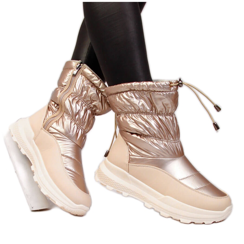 Damen-Schneestiefel in Gold-Metallic NEWS golden