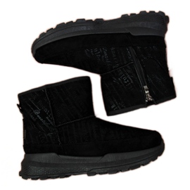 Schneestiefel aus schwarzem Wildleder für Damen NEWS