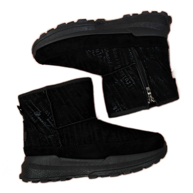 Schneestiefel aus schwarzem Wildleder für Damen NEWS