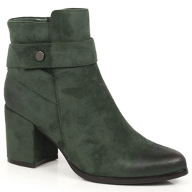 Warme Damenstiefel aus grünem Wildleder Laura La.Fi