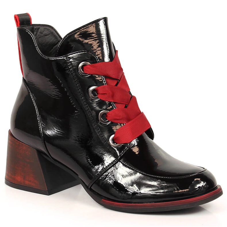 Schwarz lackierte isolierte Damenstiefel schwarz Vinceza JAN147A