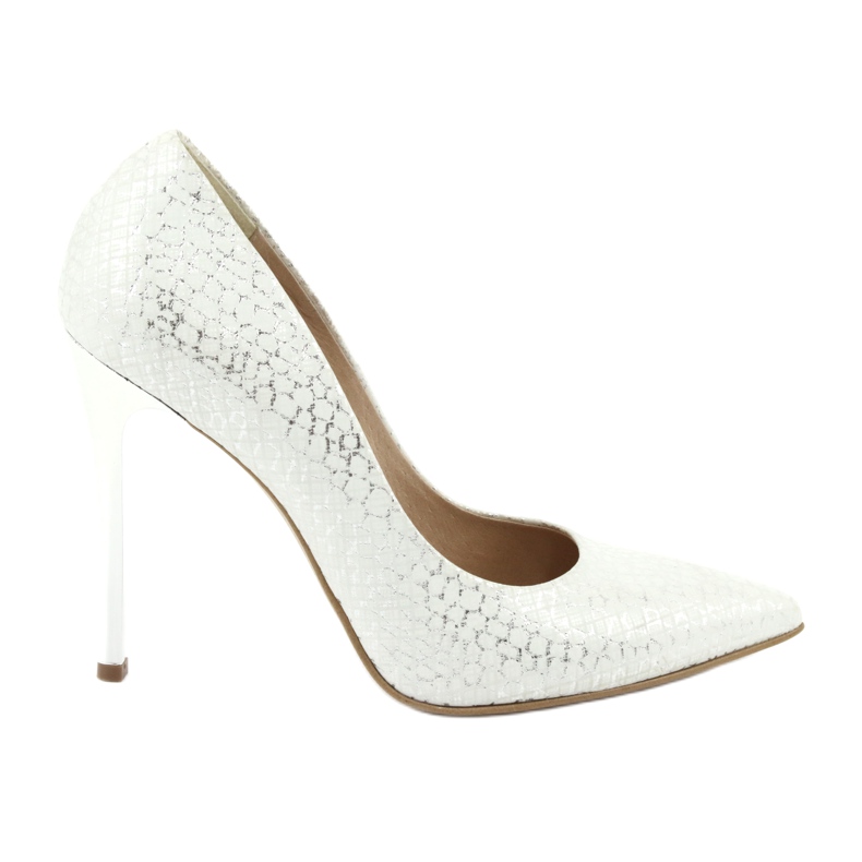 Pumps auf einem silbernen Pin Espinto 391/63 weiß grau