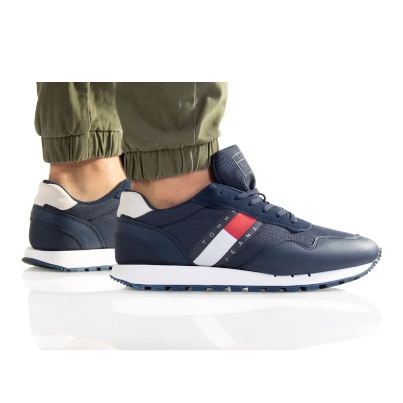 Schuhe Tommy Hilfiger Retro Leather Tjm Runner M EMOEMO1081 blau