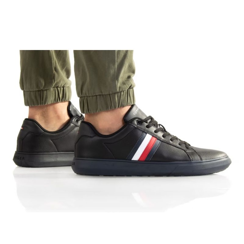 Tommy Hilfiger Leather Stripes M FMOFMO4275 Schuhe schwarz