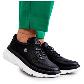 Vinceza Sportschuhe aus schwarzem Leder für Damen Camrose