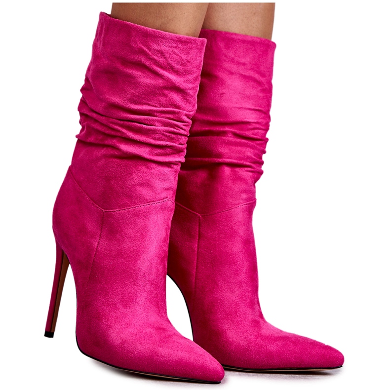 Crinkled Booties für Damen Pink Laguna Boots rosa
