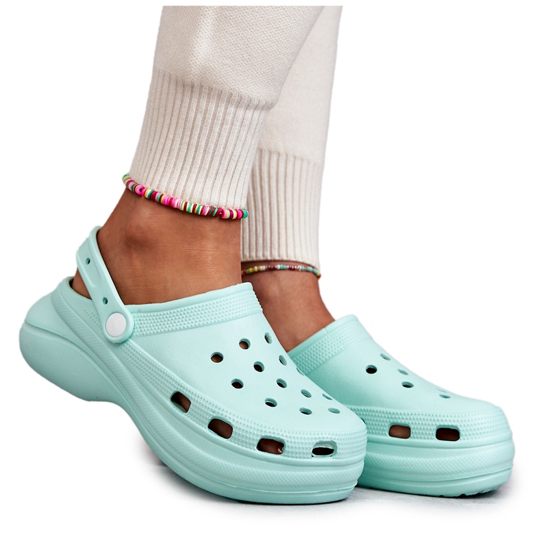 FS1 Hausschuhe aus Schaumstoff für Damen Mint Crocs Coline grün