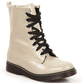 Mädchenstiefel, lackiert warmbeige Kornecki 6017