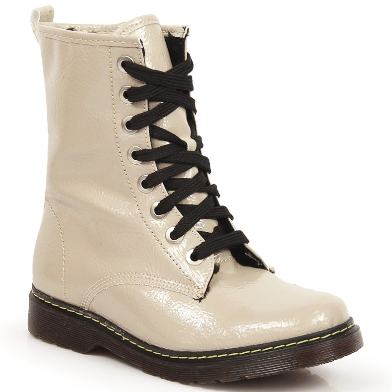 Mädchenstiefel, lackiert warmbeige Kornecki 6017
