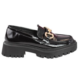 Schwarz lackierte Loafer für Damen von Shelovet