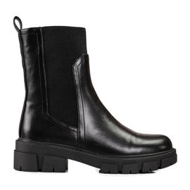 Vinceza schwarze Stiefel für Damen mit hohem Schaft