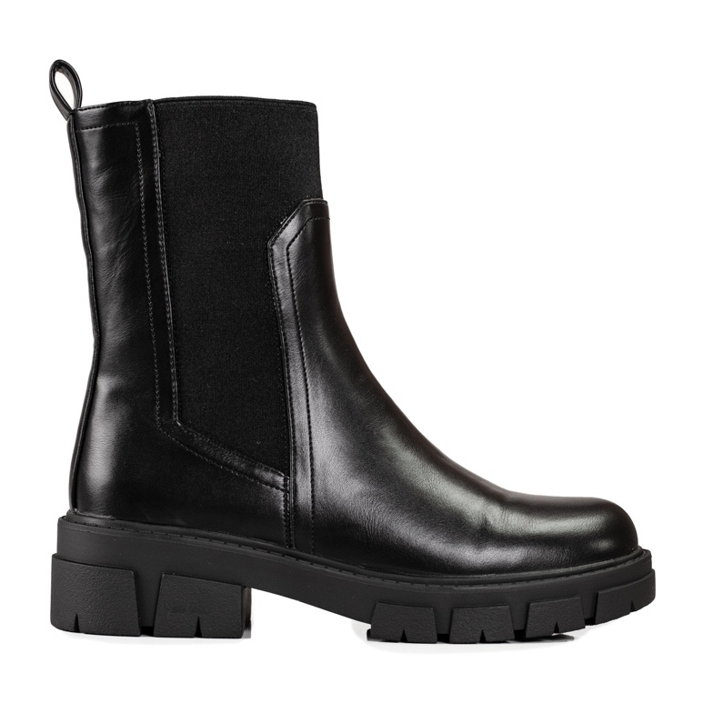 Vinceza schwarze Stiefel für Damen mit hohem Schaft