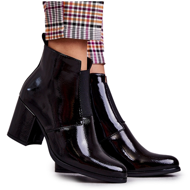 PL4 Klassische Lackstiefel La.Fi 260035B-LA Schwarz