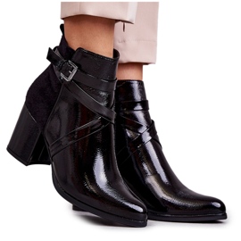 PL4 Modischer Lackstiefel La.Fi 260037B-LA Schwarz