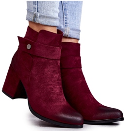 PL4 Damen Wildlederstiefeletten La.Fi 260041WI-SU Rot mehrfarbig