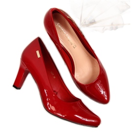 Pumps lackiert auf der Post rot Sergio Leone