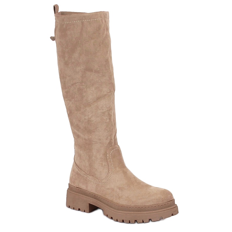 Beige warme Damenstiefel workery eVento EVE369B