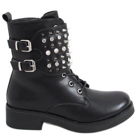 PA1 Stiefel mit Ziku Black Nieten schwarz