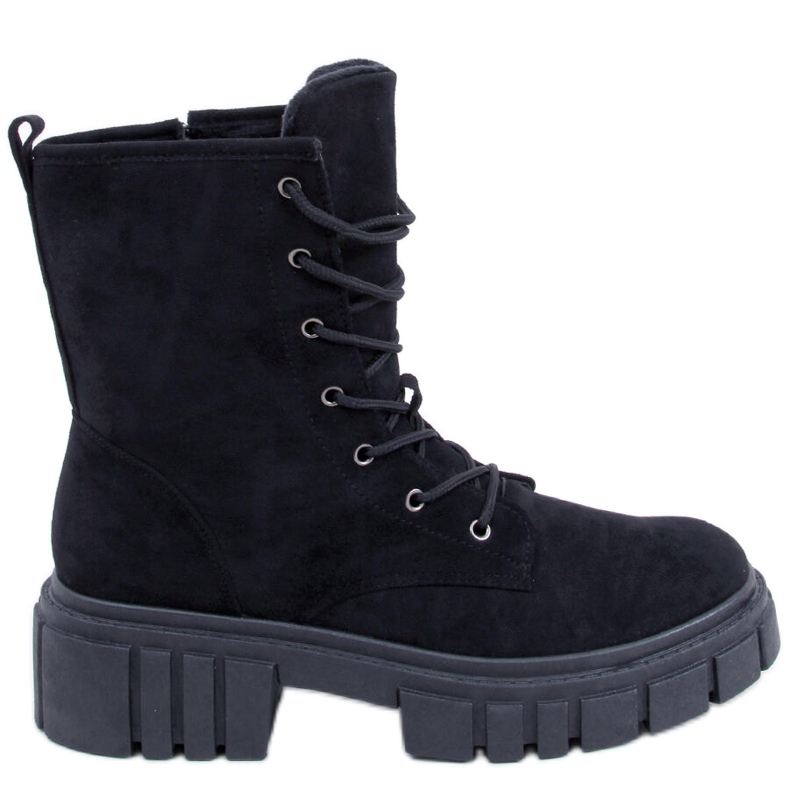 Kelis Schwarze Schnürstiefel