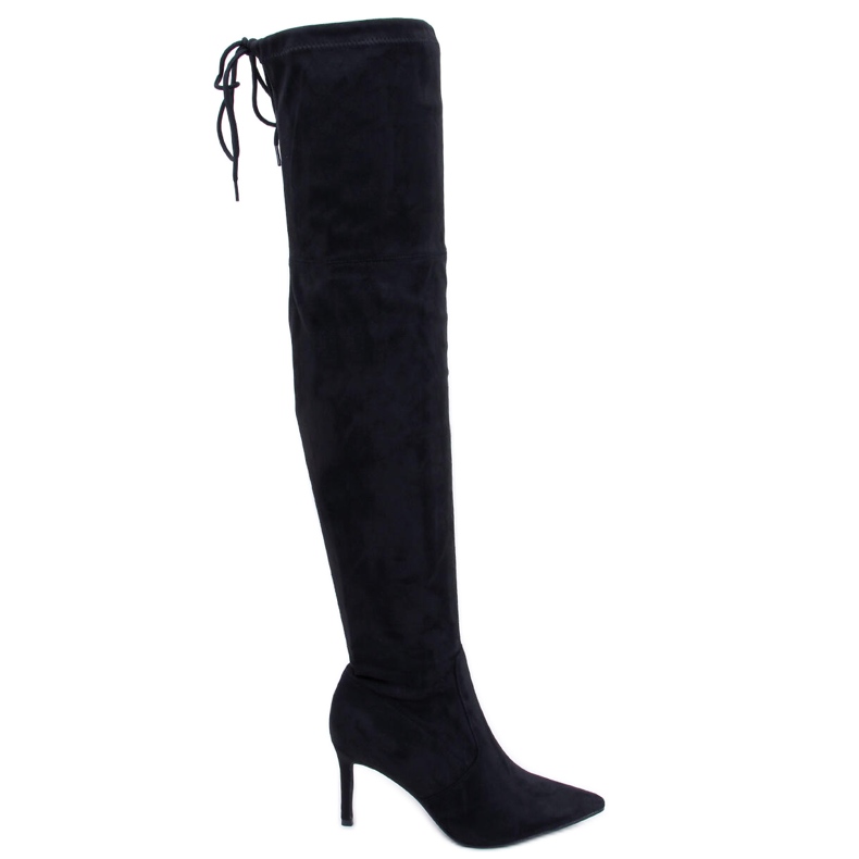 Becky Schwarze Overknee-Stiefel mit Absatz