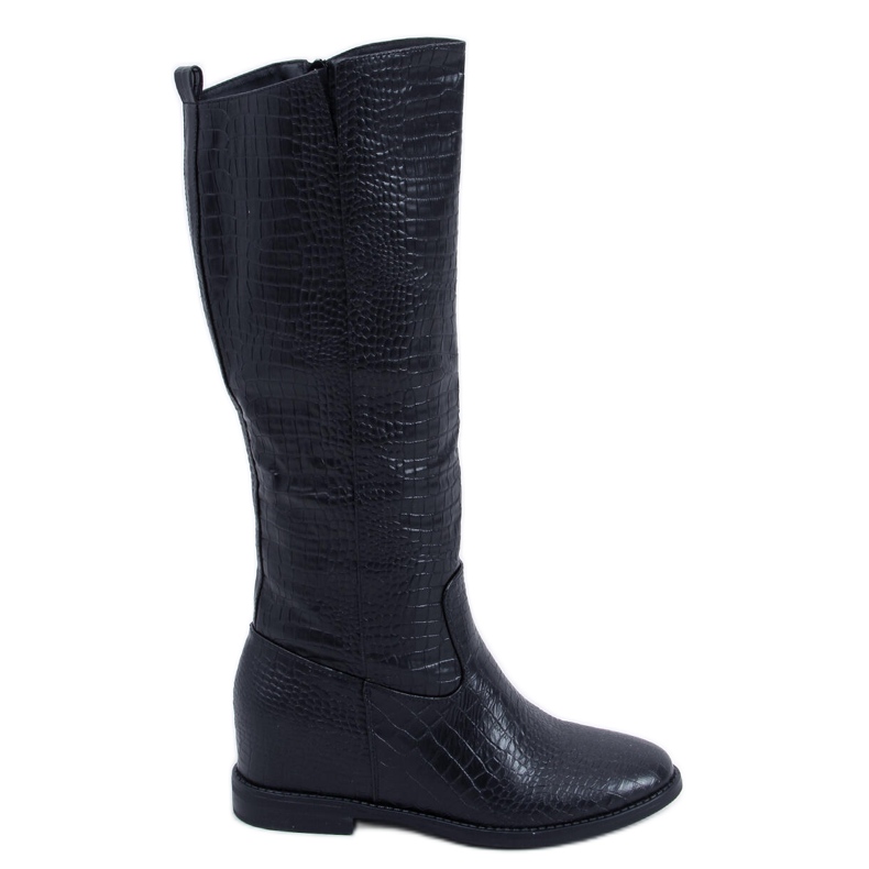 Stiefel auf dem versteckten Solange Black Wedge schwarz