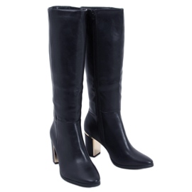 Leisha Schwarze hochhackige Stiefel