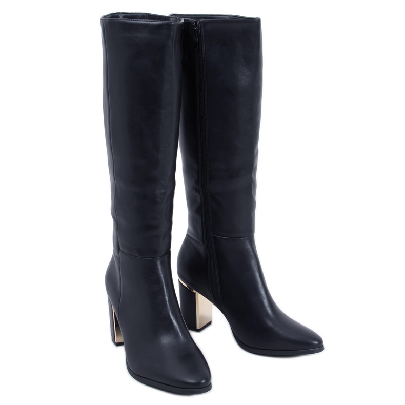 Leisha Schwarze hochhackige Stiefel