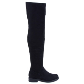 Flache Overknee-Stiefel Colleen Black schwarz