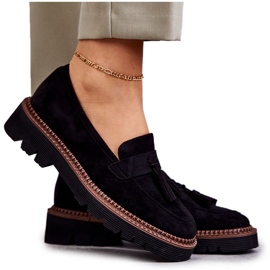 Vinceza Damenschuhe aus Wildleder auf der schwarzen Unni-Plattform