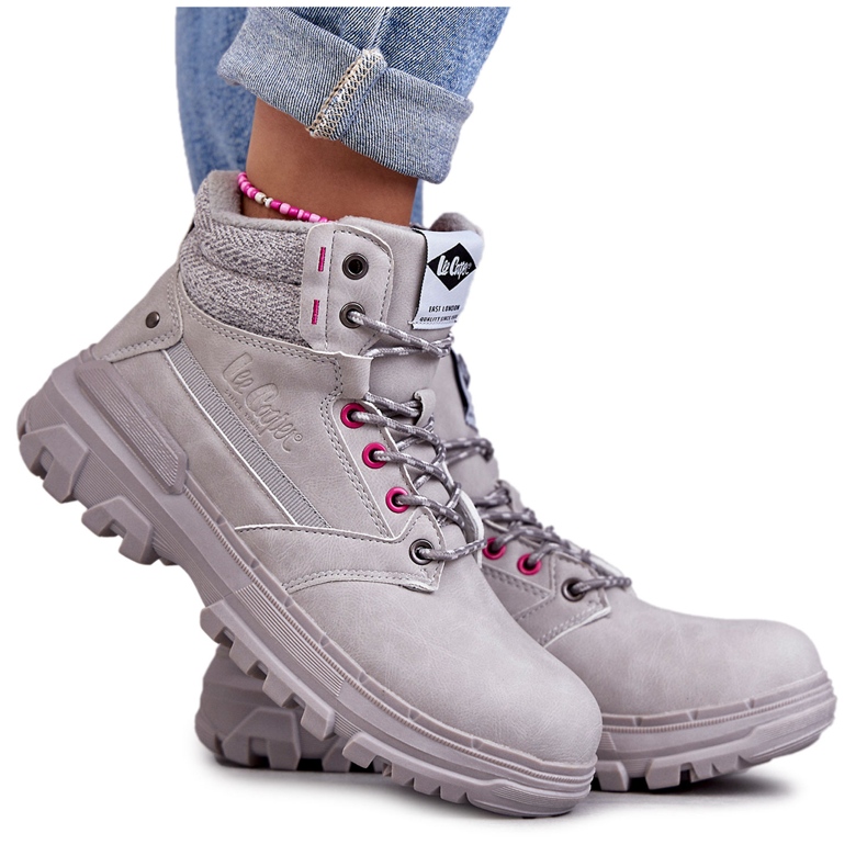 Warme Damenstiefel Lee Cooper LCJ-22-01-1373 Grau