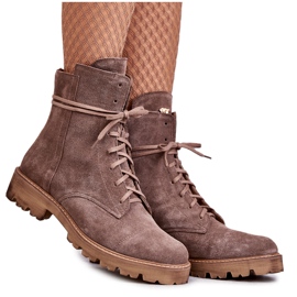 Wildlederstiefel mit Reißverschluss Nicole 2754 Brown braun
