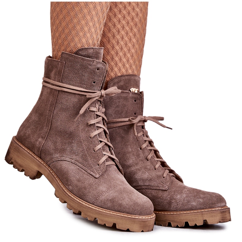 Wildlederstiefel mit Reißverschluss Nicole 2754 Brown braun