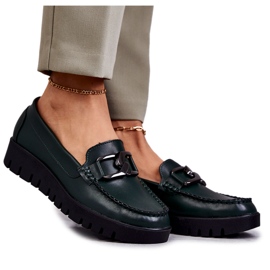 Sergio Leone Loafer auf der Plattform Green Kjersti grün