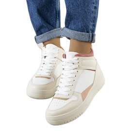 Cremefarbene Turnschuhe für den Adite-Knöchel beige